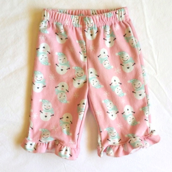 george pink snowman 2-piece winter pajama set 3 months baby girl - Picture 6 of 7